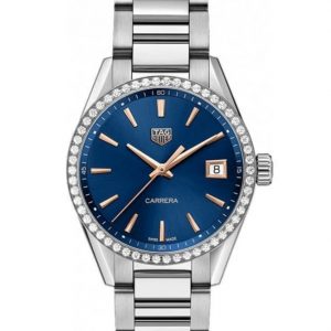 Tag Heuer Ladies Daimond Blue Dail Stainless Steel 