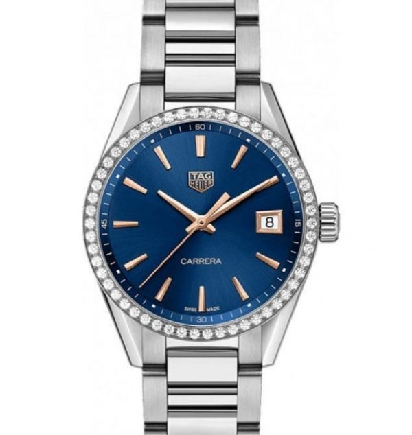 Tag Heuer Ladies Daimond Blue Dail Stainless Steel 